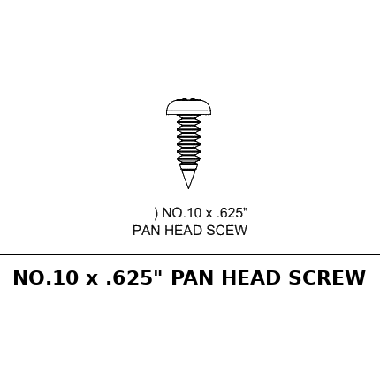 NO.10 X .625" Pan Head Screw