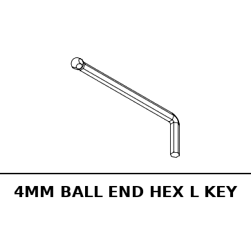 4MM Ball End Hex L Key