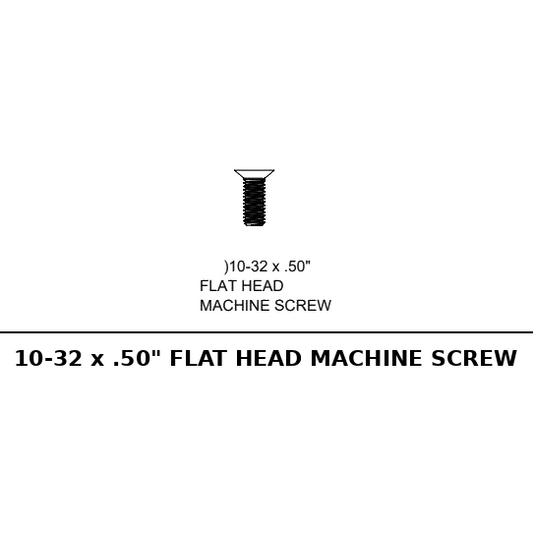 10-32 X .50" Flat Head Machine Screw