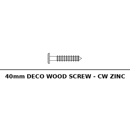 40mm DECO WOOD SCREW - CW ZINC