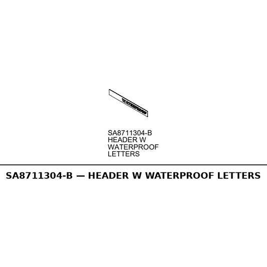 HS Island Headers With WATERPROOF HEADER Letters - RC-SA8711304-B - RC-SA8711304-B HEADER
