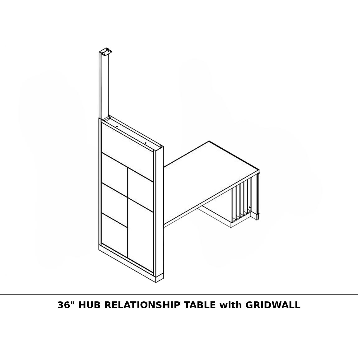 Retail 2.0 36"H Relationship Table W/Grid Wall & CXP READY - 21400587