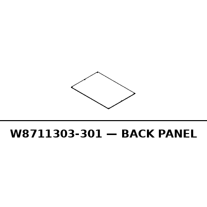 Back Panel - RC-W8711303-301