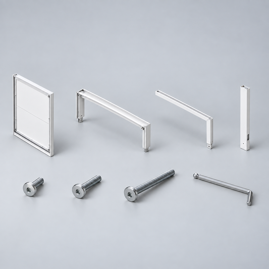 Sample Wall, Top Frame, Lower Side Frame, Top Side Frame, Extension Post, Hardware - RC-21400585-WELCOMEWALL CTN 3