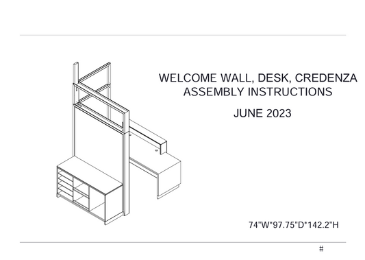 Assembly Guide PDF: Retail 2.0 Welcome Wall/Credenza - 21400585