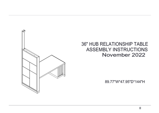 Assembly Guide PDF: Retail 2.0 36"H Relationship Table W/Grid Wall & CXP READY - 21400587