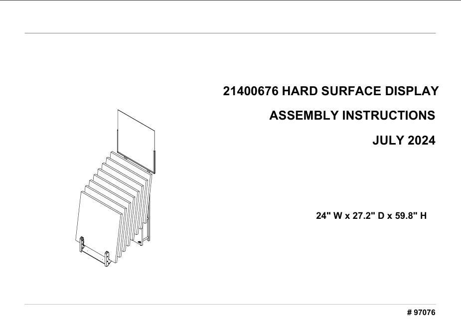 Assembly Guide PDF: HS Value Displays - 21400676