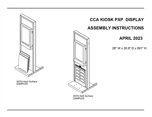 Assembly Guide PDF: CCA Kiosk PXP Display - 21400730