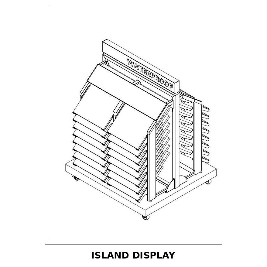 HS Double Island Kit / Retail 2.0 Hard Surface Island Display - 21400580