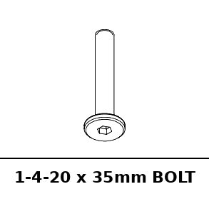 1/4-20 X 35mm Bolt