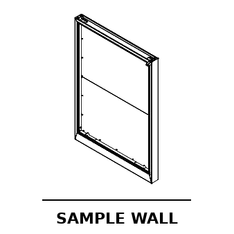 Sample Wall, Top Frame, Lower Side Frame, Top Side Frame, Extension Post, Hardware - RC-21400585-WELCOMEWALL CTN 3