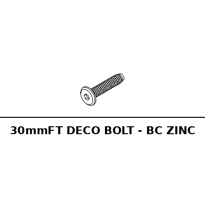 30mmFT DECO BOLT - BC ZINC