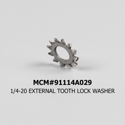 1/4-20 External Tooth Lock Washer - MCM#91114A029